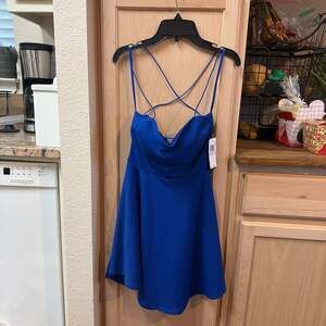City Studio Juniors Royal Blue Fit & Flare Party Dress size 1/2